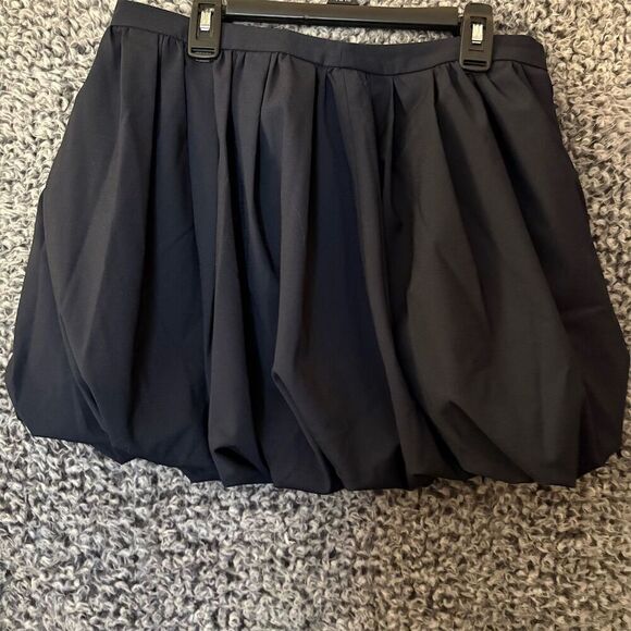 Zara Women's Blue Bubble Hem Mini Skirt Size M Casual - Picture 2 of 10